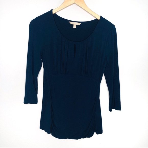 Banana Republic Tops - Banana Republic Navy Blue Ruched Top | XS